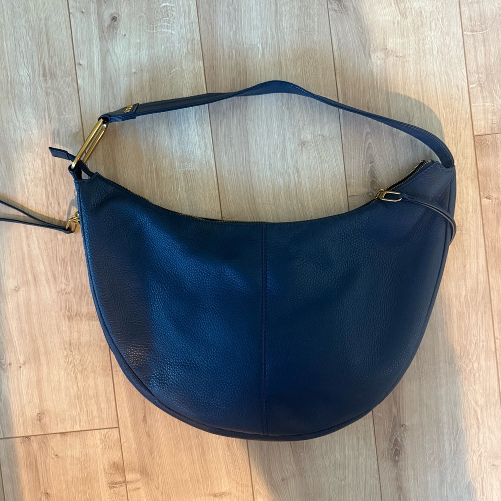 Navy Leather Hobo Purse - Picture 6 of 11